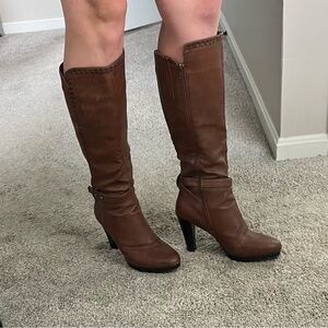 Jasmin brown leather boots
